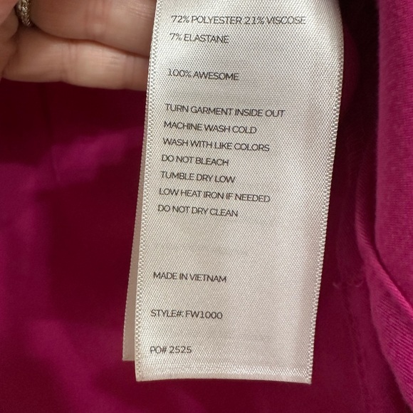 Figs Women's Vivid Pink Short Sleeve Top - Picture 5 of 6